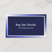 クラシックシーカーネイビーグラデーションミニマシンプルリスト 名刺 (正面)