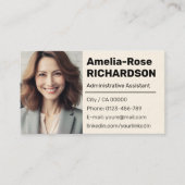 クラシックシーカープレーンミニマルクリームタンクラシック 名刺 (正面)