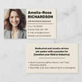 クラシックシーカープレーンミニマルクリームタンクラシック 名刺 (正面/裏面)