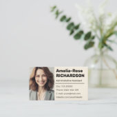 クラシックシーカープレーンミニマルクリームタンクラシック 名刺 (スタンド正面)