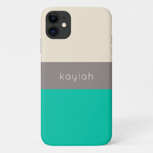 クラシックシーフォーム緑の色ブロック(名前) iPhone 11 ケース