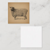 クラシックシープアートイラストレーションアンティークファーム動物 ノートカード (正面/裏面)