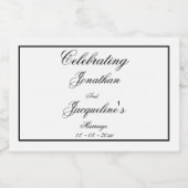 クラシックシ結婚ッエレガントクのカスタム結婚式ミニ スパークリングワインラベル (シングルラベル)