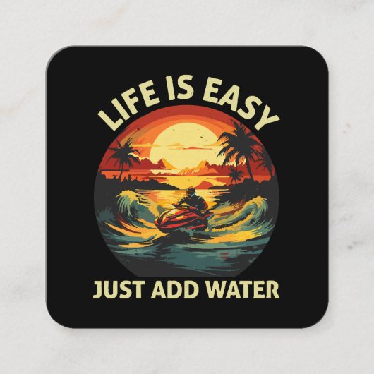 クラシックジェットスキーヤー スクエア名刺 (正面)