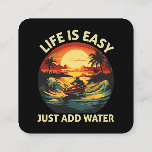 クラシックジェットスキーヤー スクエア名刺 (裏面)