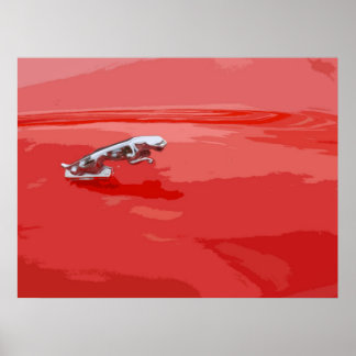 クラシックジャガーボンネットマスコット ポスター