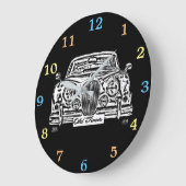 クラシックジャガーMK 2ウォールクロック ラージ壁時計 (傾斜)