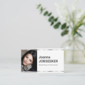 クラシックジョブエレガントシーカミニマルー白 名刺 (スタンド正面)