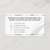 クラシックジョブエレガントシーカミニマルー白 名刺 (裏面)