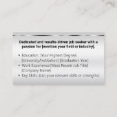 クラシックジョブグラデーションシーカーミニマルグエレガントレイ 名刺 (裏面)