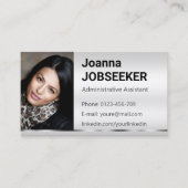 クラシックジョブグラデーションシーカーミニマルグエレガントレイ 名刺 (正面)