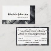 クラシックジョブシーカーシンプルミニマリストグレー鋼 名刺 (正面/裏面)