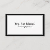 クラシックジョブシーカーブラックフレームシンプルミニマリスト 名刺 (正面)