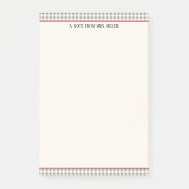 クラシックジンガムパーソナライズされた先生 ポストイット