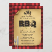 クラシックジンガムピグローストリタイアメントパーティーBBQ 招待状 (正面/裏面)