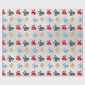 クラシックジンルベルスタークリスマス ラッピングペーパー (フラット)