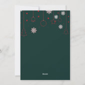 クラシックジンルベルフローラホリデークリスマスパーティー シーズンカード (裏面)