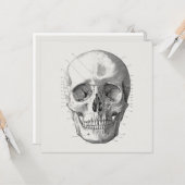 クラシックスカル図イラストレーション カード (正面/裏面インサイチュ)