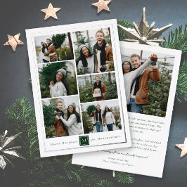 クラシックスクエアモノグラムミニマル6フォトコラージュ 箔シーズンカード