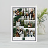 クラシックスクエアモノグラムミニマル6フォトコラージュ 箔シーズンカード (立ち正面)