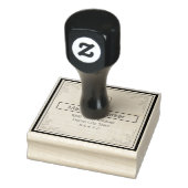 クラシックスクエアモノグラム差出人住所 ラバースタンプ (スタンプ)