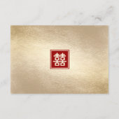 クラシックスクエア二重中国の幸福結婚ズ エンクロージャーカード (裏面)