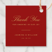 クラシックスクエア二重中国の幸福結婚ズ フェイバータグ (裏面)