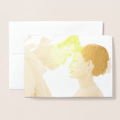 クラシックスクエア二重中国の幸福結婚ズ 箔カード (裏面封筒付き)