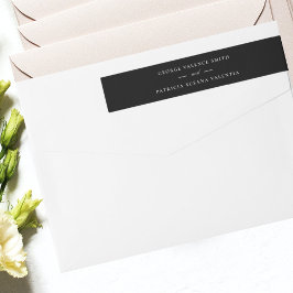 クラシックスクリプエレガントト白結婚黒 ラップアラウンドラベル