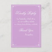 クラシックスクリプシンプルトchicの結婚webサイトRSVP エンクロージャーカード (正面)