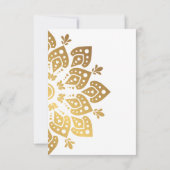 クラシックスクリプトと東部金ゴールドモチーフ 招待状 (裏面)