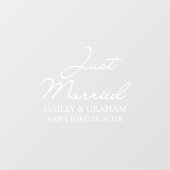 クラシックスクリプトのミニマル結婚たった今結婚しました ウィンドウサイン (シート)