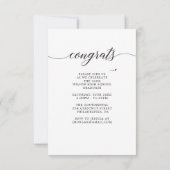 クラシックスクリプトの卒業おめでとう発表写真付き 招待状 (裏面)