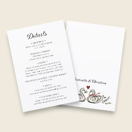 クラシックスクリプトの結婚式詳細カード エンクロージャーカード