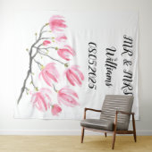 クラシックスクリプトのMr. & Mrs. ウェディングバックドロップバナー タペストリー (インサイチュ(横))