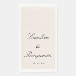 クラシックスクリプトエレガントウェディング名前をカスタムするアイボリー