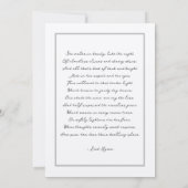 クラシックスクリプトカスタム引用文結婚式招待状 招待状 (裏面)