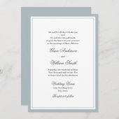 クラシックスクリプト両親結婚式招待状 招待状 (正面/裏面)