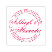 クラシックスクリプト名ラウンド差出人住所 セルフインキングスタンプ (デザイン)