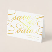 クラシックスクリプト日付の保存 箔カード (正面)