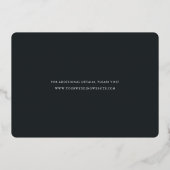 クラシックスクリプト日付の保存 箔招待状 (裏面)