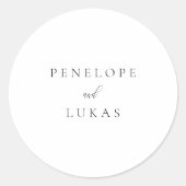 クラシックスクリプト白封筒用シール ラウンドシール (正面)