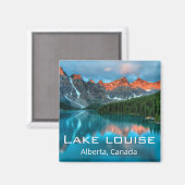 クラシックスクリプト,アルバータカナダ,ルイーズ湖,写真 マグネット (正面/裏面)