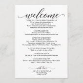 クラシックスクリプト ウェディングの行程表 - ウェディング ウェルカム プログラム (正面)