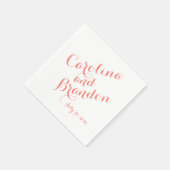 クラシックスクリプト |エレガントなウェディング紙ナプキンス スタンダードカクテルナプキン (角)