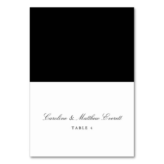 クラシックスクリプト エレガント カスタム ネーム プレース カード (正面)