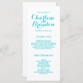 クラシックスクリプト | ターコイズ結婚式 プログラム (正面/裏面)