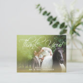 クラシックスクリプト | 写真結婚の感謝はがき ポストカード (スタンド正面)