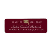 クラシックスクリプト 卒業式用 返信先ラベル ラベル (正面)