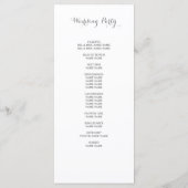 クラシックスクリプト |結婚式 プログラム (裏面)